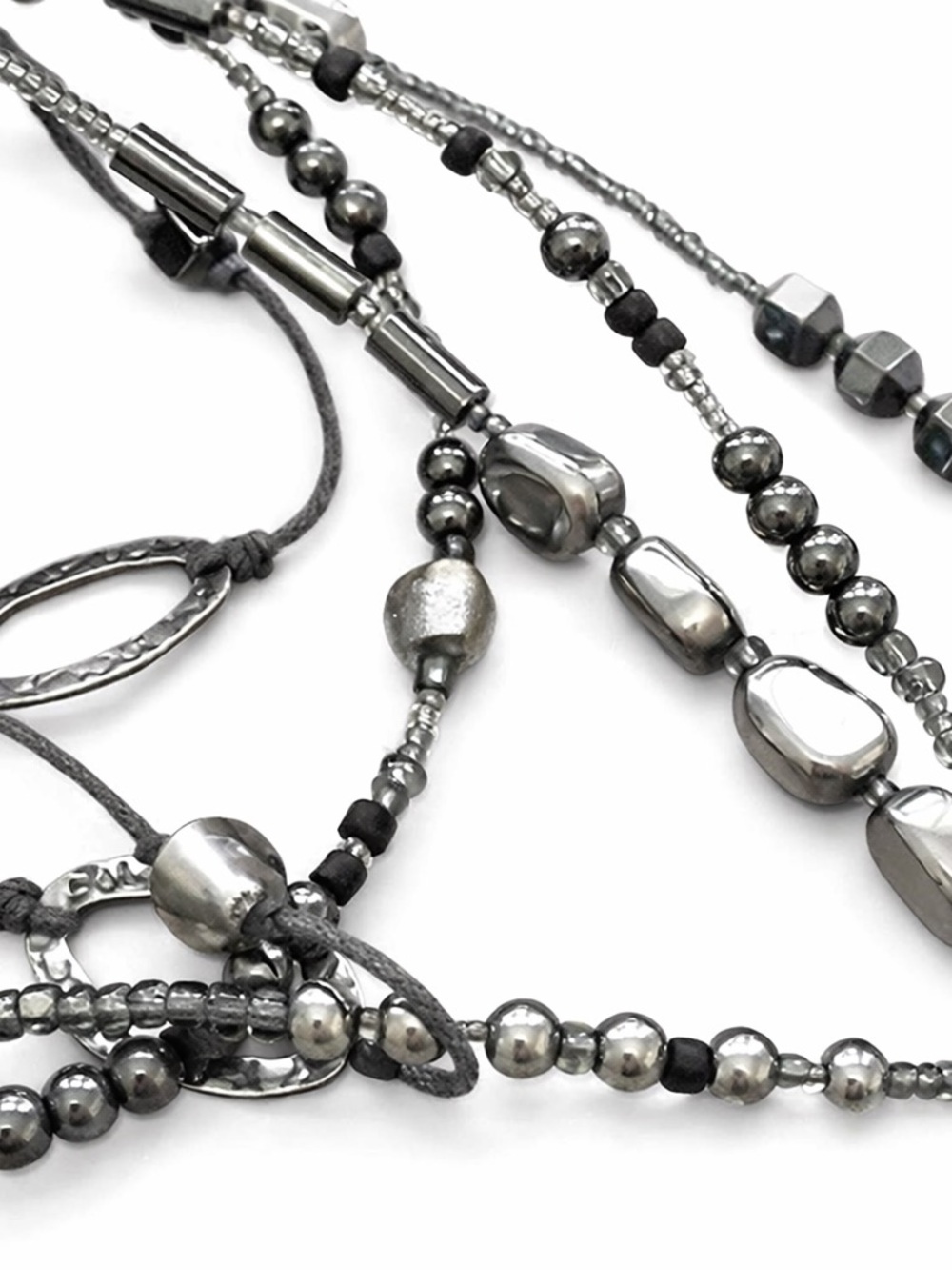 Silpada Dewdrops Multi Layered Three Strand 925 Stamped Necklace